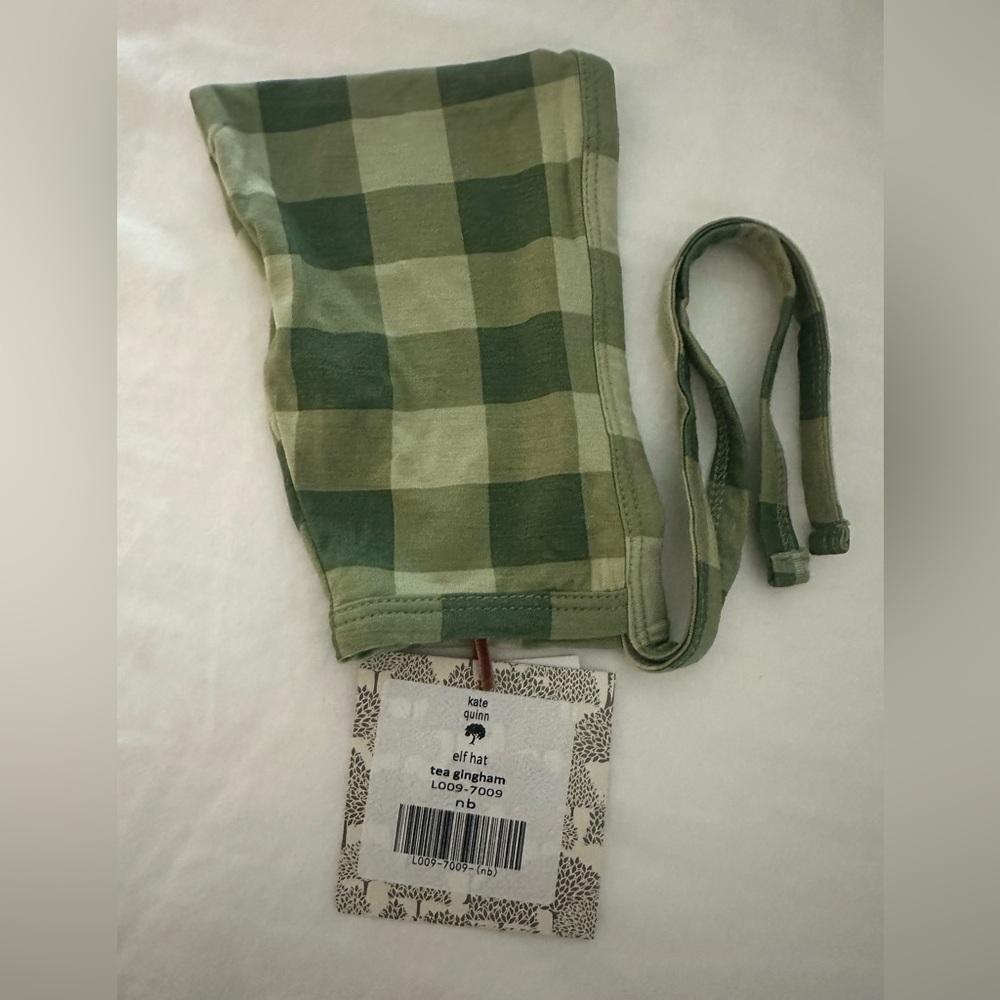 kate quinn Kids Tea Green Gingham Leggings